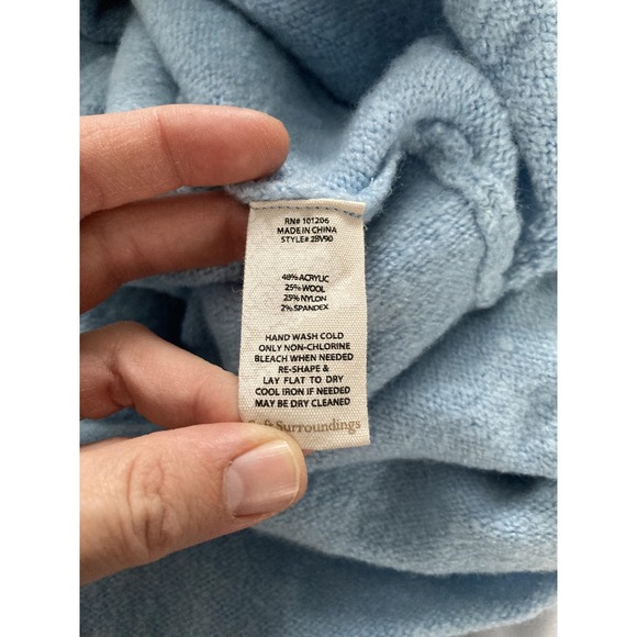 Soft Surroundings‎ Cardigan Sweater Women L/XL Open Front 3/4 Sleeve Wool Blend - Picture 7 of 12